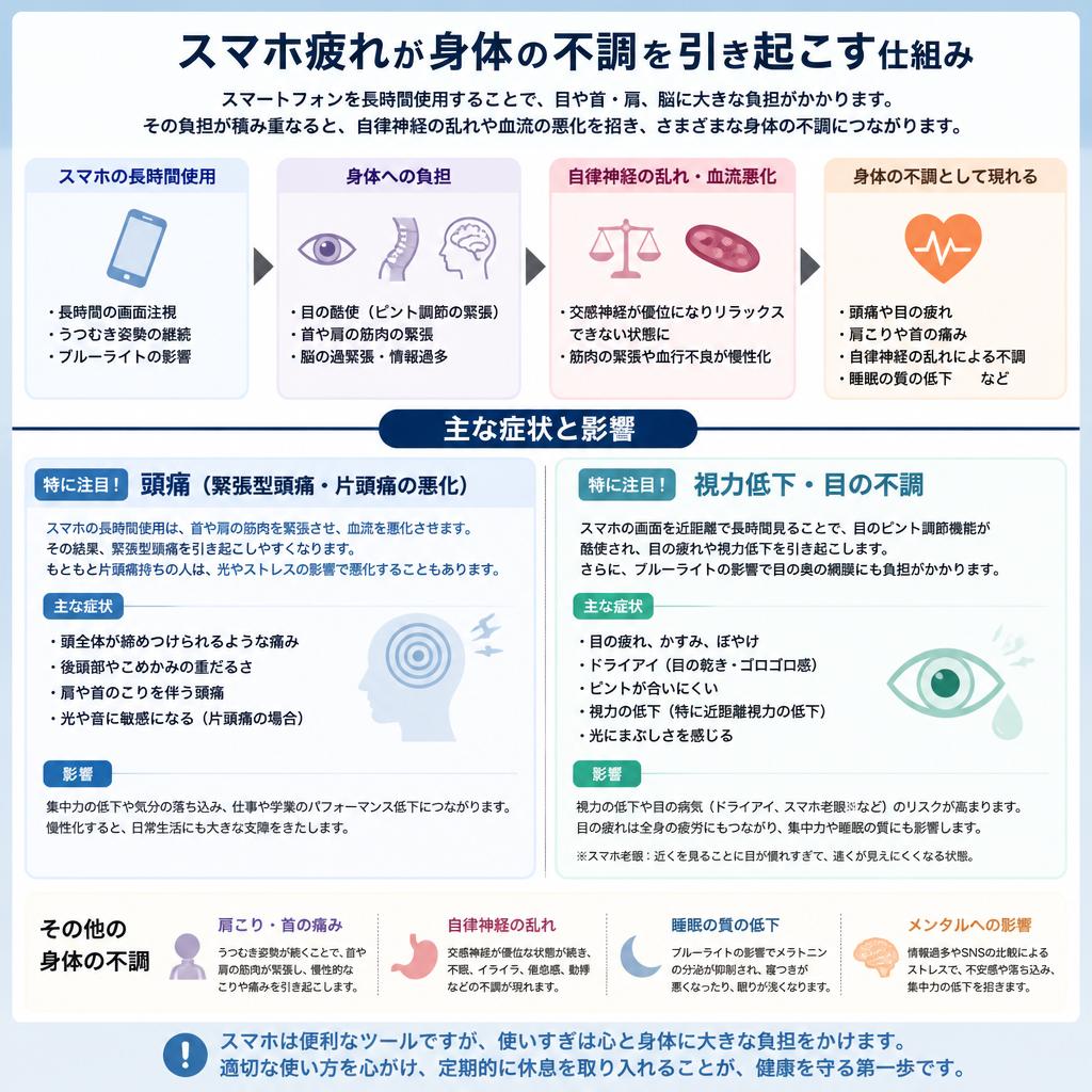 2. スマホ疲れがもたらす身体の不調